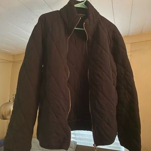 black quilted jacket